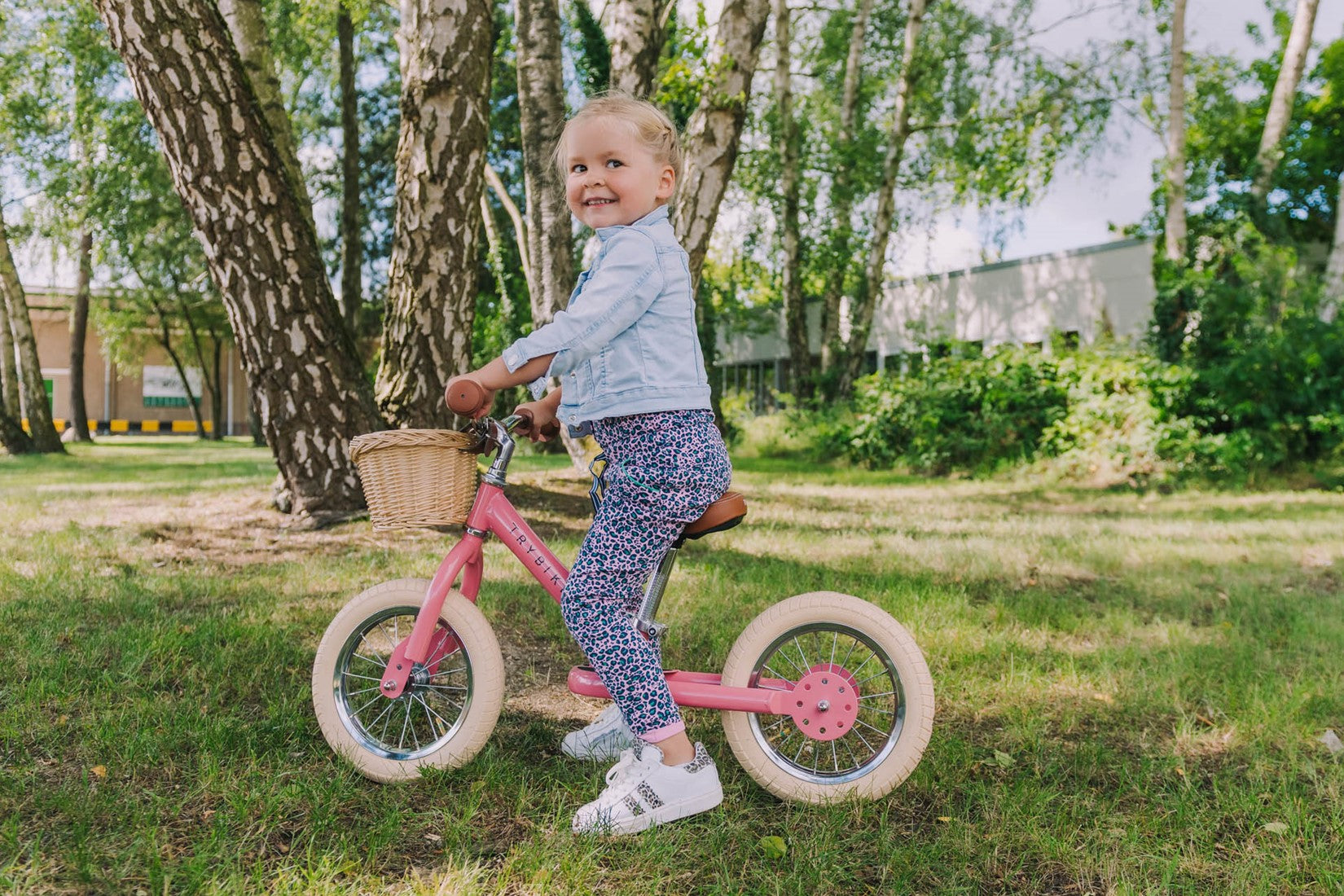 Trybike | Bicicleta Vintage din Otel Fara Pedale | Roz
